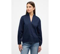 Longbluse ETERNA "OVERSIZE FIT", Damen, Gr. 44, blau (midnight), 100% Baumwolle, Blusen Longbluse, EASY IRON (bügelleicht) (46850333-44)