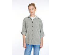 Hailys Damen Cordbluse Langarm Oversize mit Knopfleiste, Farben:Braun, Größe:M