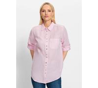 Longbluse HEINE, Damen, Gr. 36, rosa (hellrosé), 55% Baumwolle, 45% Leinen, unifarben, Blusen Longbluse, Topseller (44329357-36) hellrosé