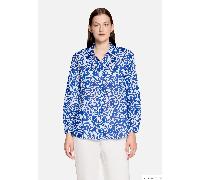 Longbluse BETTY BARCLAY "Damen langarm", Damen, Gr. 38, weiß, blau, Obermaterial: 100% Baumwolle, lässig geschnitten normal, V-Ausschnitt, Blusen Longbluse (39584364-38) weiß, blau