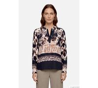 Longbluse BETTY BARCLAY "Damen mit Stehkragen", Damen, Gr. 48, beige, schwarz, Obermaterial: 100% Viskose, ausgestellt normal, Blusen Longbluse (16447316-48) beige, schwarz