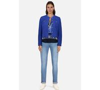 Longbluse mit Stehkragen Dunkelblau/Blau Damen