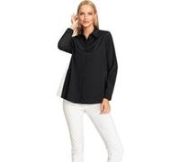 Longbluse HEINE, Damen, Gr. 44, schwarz, 50% Baumwolle, 50% Polyester, unifarben, Blusen Longbluse (79941714-44) schwarz