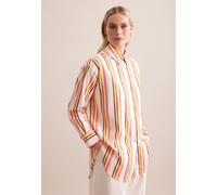 Longbluse SEIDENSTICKER "Schwarze Rose", Damen, Gr. XS34, pink, 69% Baumwolle, 25% Polyamid, 6% Elasthan, gestreift, oversize, ohne Ausschnitt, Blusen Longbluse, 1/1 Kragen Streifen (24473368-34) pink