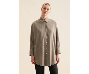 Longbluse Uni Melange Hemdblusenkragen 42 (60.636642-0033-42)