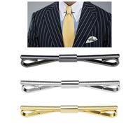 LONGHAO 3 Pcs Krawatte Kragen Pin,Kragen Bar Pins,Kragennadel Herren,Kragennadel Geschäft,Krawatte Bar Clip,Herren Krawattennadel Set,für Valentinstag,vatertagsgeschenk für papa