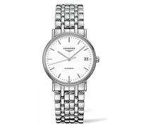 Longines Herren-Armbanduhr 34mm Armband Edelstahl Gehäuse + Automatik Zifferblatt Weiß Analog L48214126