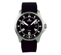 LONGIO Adonis Herren Automatikuhren Avantgarde Designer Uhr mit Swiss Made ETA 2824/6497 Uhrwerken Uhr mit echtem schwarzen Lederband, Weiss/opulenter Garten, ETA2824-2, Mechanisch