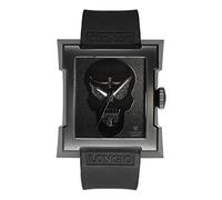 LONGIO Automatikuhren für Herren, einzigartige Uhren mit original Schweizer mechanischem Uhrwerk, Asmara_Skull, Schwarzer Totenkopf, Men's, Automatikuhr