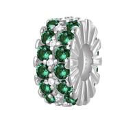 LONGLUCK 925er Sterlingsilber-Clip-Anhänger für Armbänder, Halsketten-Stopper-Clip-Perlen mit 5A-Zirkonia, Muttertagsgeschenke für Frauen