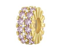 LONGLUCK 925er Sterlingsilber-Clip-Anhänger für Armbänder, Halsketten-Stopper-Clip-Perlen mit 5A-Zirkonia, Muttertagsgeschenke für Frauen