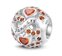 LONGLUCK Zwölf Monate Geburtsstein Charme für Pandora Armband und Halskette Geschenk für Frauen