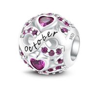LONGLUCK Zwölf Monate Geburtsstein Charme für Pandora Armband und Halskette Geschenk für Frauen