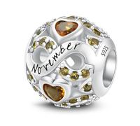 LONGLUCK Zwölf Monate Geburtsstein Charme für Pandora Armband und Halskette Geschenk für Frauen