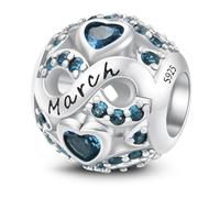 LONGLUCK Zwölf Monate Geburtsstein Charme für Pandora Armband und Halskette Geschenk für Frauen