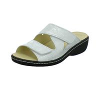 Longo Bequem-Pantolette,multi für Damen, weiß, Größe 41 EU