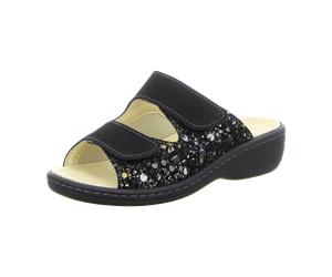 Longo Bequem-Pantolette,nuss/taupe für Damen, schwarz, Größe 41 EU