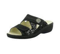 Longo Bequem-Pantolette,schwarz/schwarz für Damen, schwarz, Größe 37 EU