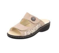 Longo Damen-Bequempantolette,taupe/b für Damen, grau, Größe 38 EU