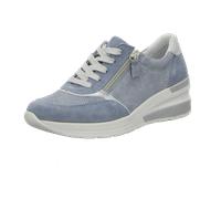 Longo - Damen-Schnürhalbschuh,blue hellblau/silber - Gr. - 38