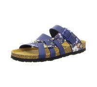 Longo Damen-Tieffußbett-Pantolette,o für Damen, blau, Größe 38 EU
