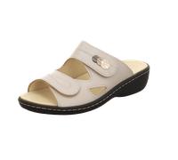 Longo Bequem-Pantolette,taupe für Damen, weiß, Gr. 38 EU
