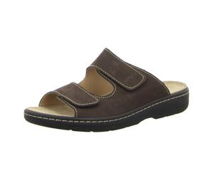 Longo - Pantoletten moccaWechselfußbettKlettverschluß Mocca - Gr. - EU 43