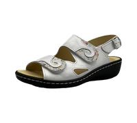 Longo Sandale 2-Klett für Damen, weiß, Größe 42 EU