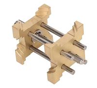 LONGONGAN Uhrenbewegungs-Halter mit fester Basis, verstellbare 4-seitige Uhrmacherklemme für Uhrenreparatur und Schmuckherstellung, Metallbewegungsklemme aus Messing und Edelstahl