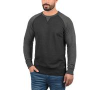 Blend BHAari Herren Sweatshirt Pullover Sweater mit Rundhals-Ausschnitt Rippbündchen Baumwollmischung Regular fit, Größe:L, Farbe:Charcoal (70818)