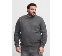Longpullover BLEND "BHAlex Big & Tall", Damen, Gr. 3XL, charcoal mix, Sweatware, 60% Baumwolle, 40% Polyester, unifarben, regular fit normal, Rundhals, eingesetzt, Pullover Longpullover, Klassisches S
