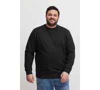 Longpullover BLEND "BHAlex Big & Tall", Damen, Gr. 4XL, schwarz, Sweatware, 60% Baumwolle, 40% Polyester, unifarben, regular fit normal, Rundhals, eingesetzt, Pullover Longpullover, Klassisches Sweats