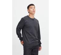 Longpullover BLEND "BHBruton", Herren, Gr. L, schwarz, 100% Polyester, meliert, normal normal, Rundhals, eingesetzt, Pullover Longpullover, Stilvoller melierter Strickpullover (87766321-L) schwarz