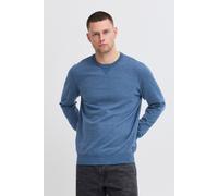 Longpullover BLEND "BHBruton", Herren, Gr. XL, copen blau, 100% Polyester, meliert, normal normal, Rundhals, Pullover Longpullover, Stilvoller melierter Strickpullover (71658969-XL) copen blau