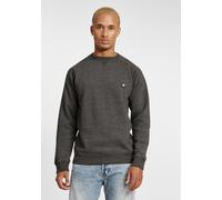 Longpullover BLEND "BHKuna", Herren, Gr. S, pewter mix, Sweatware, 60% Baumwolle, 40% Polyester, meliert, normal normal, Rundhals, eng, Pullover Longpullover, Klassisches Sweatshirt mit Rundhalsaussch