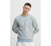 Longpullover BLEND "BHSweatshirt", Damen, Gr. M, dusty blau, Sweatware, 60% Baumwolle, 40% Polyester, gemustert, regular fit normal, Rundhals, eingesetzt, Pullover Longpullover, Klassisches Sweatshirt