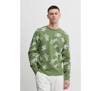 Longpullover BLEND "BHSweatshirt", Herren, Gr. M, dill, Sweatware, 60% Baumwolle, 40% Polyester, gemustert, regular fit normal, Rundhals, eng, Pullover Longpullover, Klassisches Sweatshirt mit Rundhal