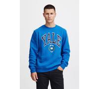 Longpullover BLEND "BHSweatshirt", Herren, Gr. S, victoria blau, Sweatware, 60% Baumwolle, 40% Polyester, bedruckt, regular fit hüftlang, Rundhals, eng, Pullover Longpullover, Klassischer Sweatpullove
