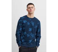 Longpullover BLEND "BHSweatshirt", Herren, Gr. XXL, marineblaus, Sweatware, 60% Baumwolle, 40% Polyester, gemustert, regular fit normal, Rundhals, eng, Pullover Longpullover, Klassisches Sweatshirt mi