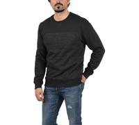 Longpullover BLEND "BHTok", Herren, Gr. M, schwarz, Sweatware, 80% Baumwolle, 20% Polyester, meliert, normal normal, Rundhals, eng, Pullover Longpullover, Klassisches Sweatshirt mit Rundhalsausschnitt
