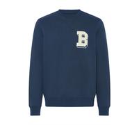 Longpullover BLEND "Sweater BHBade", Herren, Gr. L, blau (marineblaus), Obermaterial: 60% Baumwolle CO. 40% Polyester PES., Pullover Longpullover (73336129-L) marineblaus