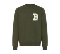 Longpullover BLEND "Sweater BHBade", Herren, Gr. M, schwarz (forest night), Obermaterial: 60% Baumwolle CO. 40% Polyester PES., Pullover Longpullover (95899444-M) forest night