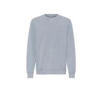 Longpullover BLEND "Sweater BHFactor", Herren, Gr. L, blau (faded denim), Obermaterial: 100% Baumwolle CO., Pullover Longpullover (98378728-L) faded denim
