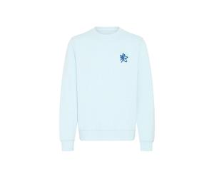Longpullover BLEND "Sweater BHFelica", Herren, Gr. XXL, blau (winter, sky), Obermaterial: 100% Baumwolle CO., Pullover Longpullover (66995316-XXL) winter, sky