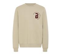 Longpullover BLEND "Sweater BHFLORIAN", Herren, Gr. S, beige (crockery), Obermaterial: 50% Baumwolle CO. 50% Polyester PES., Pullover Longpullover (69923665-S) crockery