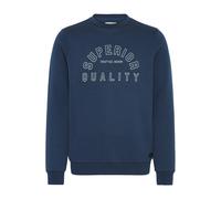 Rundhalspullover BLEND "BHSunox", Herren, Gr. L, marineblaus, Sweatware, 80% Polyester, 20% Baumwolle, bedruckt, normal normal, Rundhals, Pullover Rundhalspullover, Lässiger Sweatpullover mit Print (2