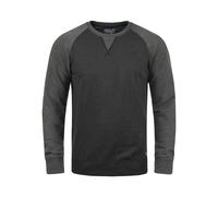 Longpullover BLEND "BHAari", Herren, Gr. M, charcoal, Sweatware, 60% Baumwolle, 40% Polyester, regular fit, Rundhals, eingesetzt, Pullover Longpullover, Pullover mit Rundhalsausschnitt (78894064-M) ch