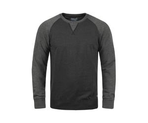 Longpullover BLEND "Sweatshirt BHAari", Herren, Gr. M, grau (charcoal), Obermaterial: 60% Baumwolle CO. 40% Polyester PES., Sweatshirts Longpullover (20158967-M) charcoal