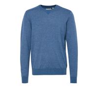 Longpullover BLEND "BHBruton", Herren, Gr. XXL, copen blau, 100% Polyester, meliert, normal normal, Rundhals, Pullover Longpullover, Stilvoller melierter Strickpullover (71658969-XXL) copen blau