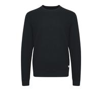 Blend BHChristo Herren Sweatshirt Pullover Sweater mit Rundhalsausschnitt Rippbündchen Label-Details Baumwollmischung Regular fit, Größe:L, Farbe:Black (194007)